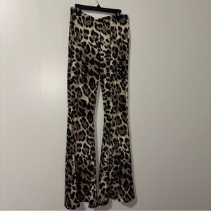 Fashion Nova Leopard Print Flare Leggings